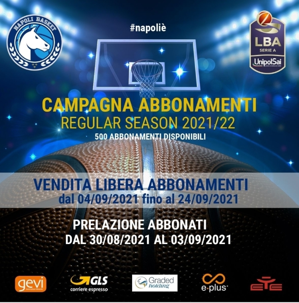 Gevi Napoli Basket : il 30 Agosto si apre la Campagna Abbonamenti. Da oggi in vendita i biglietti per la Supercoppa Discovery+