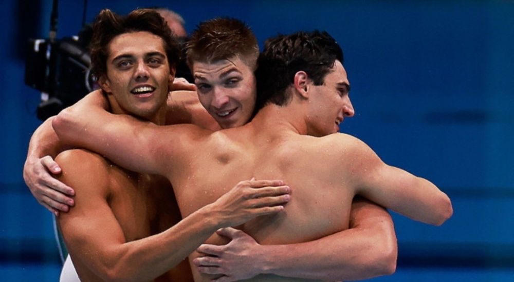 Nuoto: 4 x 100 sl scrive la Storia!