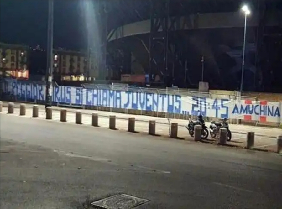 Striscioni contro la Juve e la FIGC