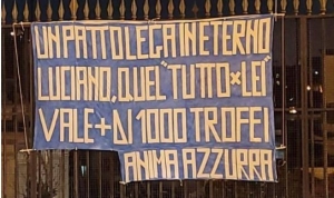 L’omaggio dei tifosi a Luciano Spalletti, emozionante striscione esposto al Rione Sanità