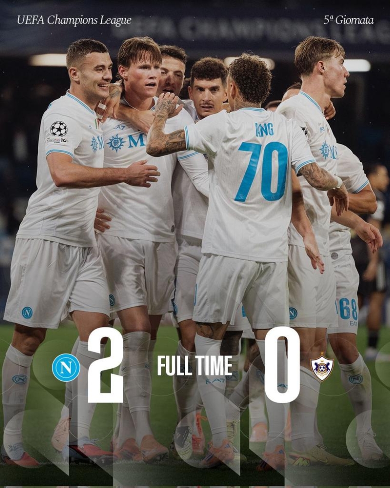NAPOLI 2 - QARABAG 0: le pagelle azzurre