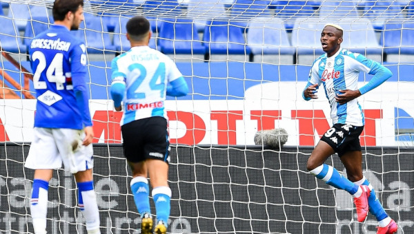 Sampdoria - Napoli, i precedenti: Ruiz ed Osimhen per lo 0 - 2 dello scorso campionato