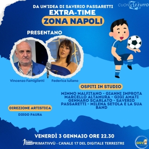 Stasera Extra Time Zona Napoli, la sua prima puntata del nuovo anno