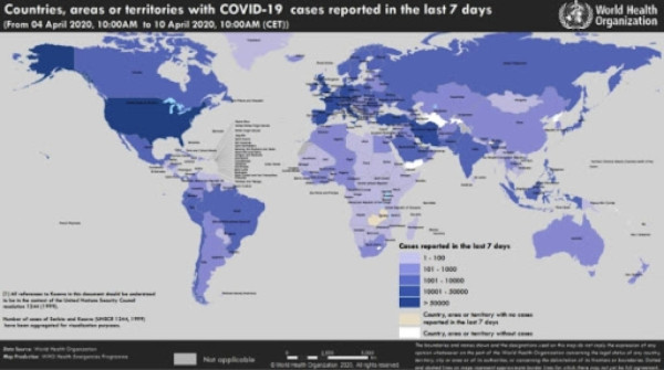 Covid-19:la situazione nel mondo