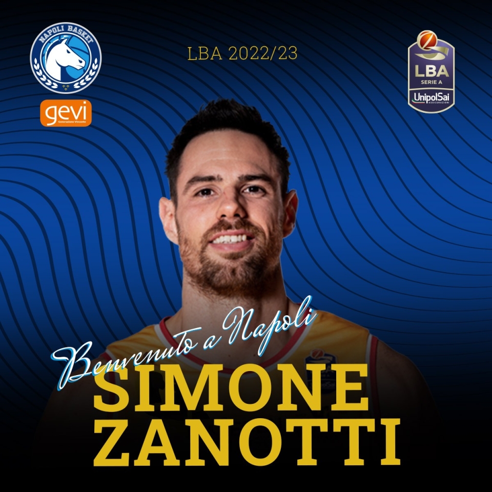 Gevi Napoli Basket, Ufficiale l'arrivo di Simone Zanotti