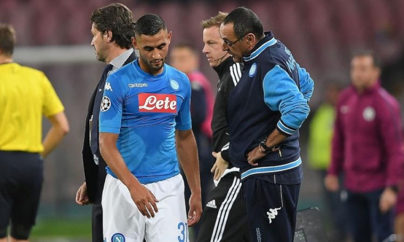 De Nicola su Ghoulam: &quot;Rottura isolata del crociato dx, non si escludono lesioni associate. Mariani si esprimerà sui tempi di recupero&quot;