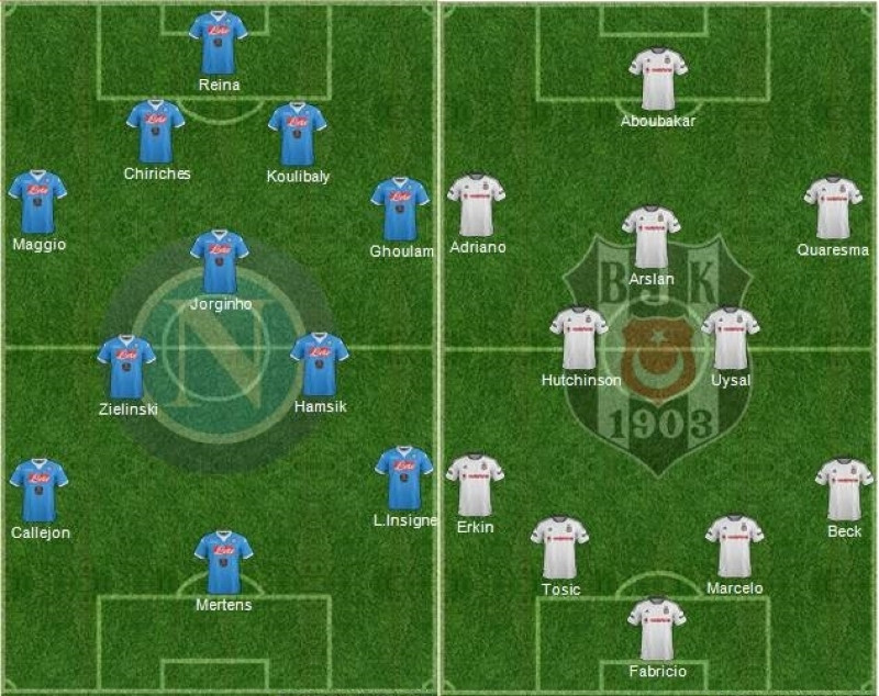 Napoli - Beşiktaş...Ecco le formazioni ufficiali