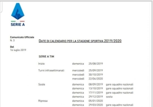 UFFICIALE - Serie A e Coppa Italia, le date ufficiali di questa stagione