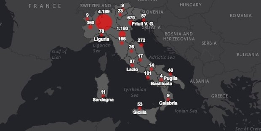 Coronavirus: sono 23.073 i positivi