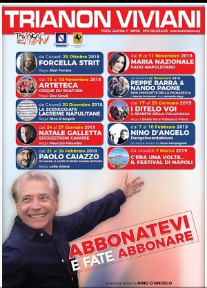 Presentazione Trianon-cartellone spettacoli 2018/19