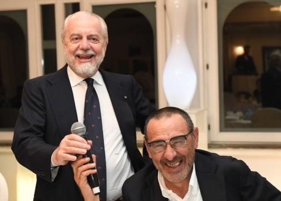 De Laurentiis alla squadra: &quot;Siete una grande bellezza e Sarri ne è stato autore e scultore&quot;